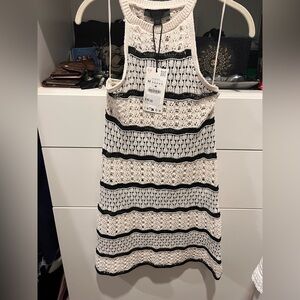 Zara Cream/Black Knit Sweater